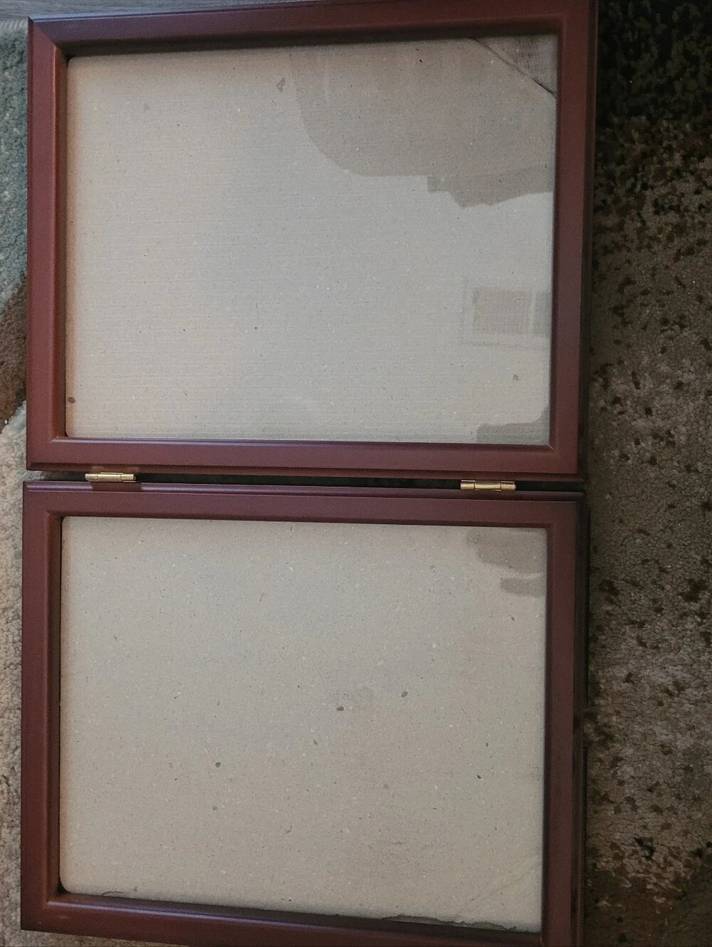 Wooden Double Photo Frame in Brown